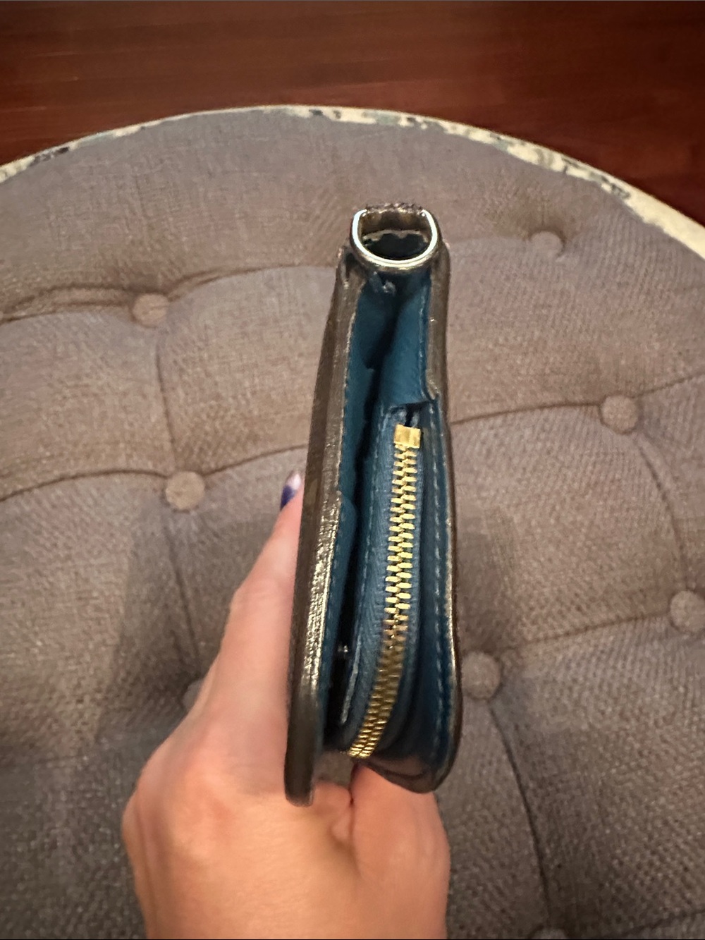 Good condition LV monogram wallet with blue interior - Picture 2 of 11